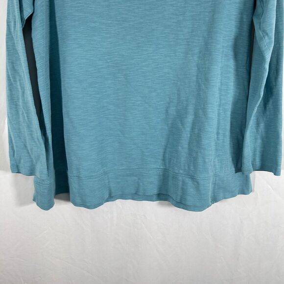 J Jill Blouse Women's Large Petite Round Neck Long Sleeve Pima Cotton Pullover - Picture 7 of 7